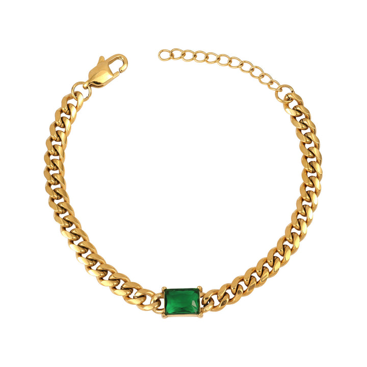 Aurora Cubic Zirconia Curb Link Bracelet