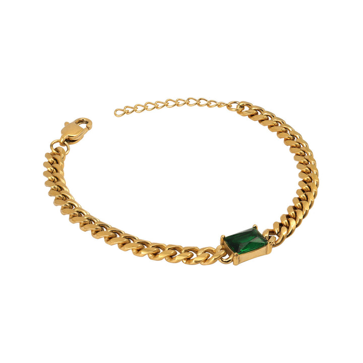 Aurora Cubic Zirconia Curb Link Bracelet