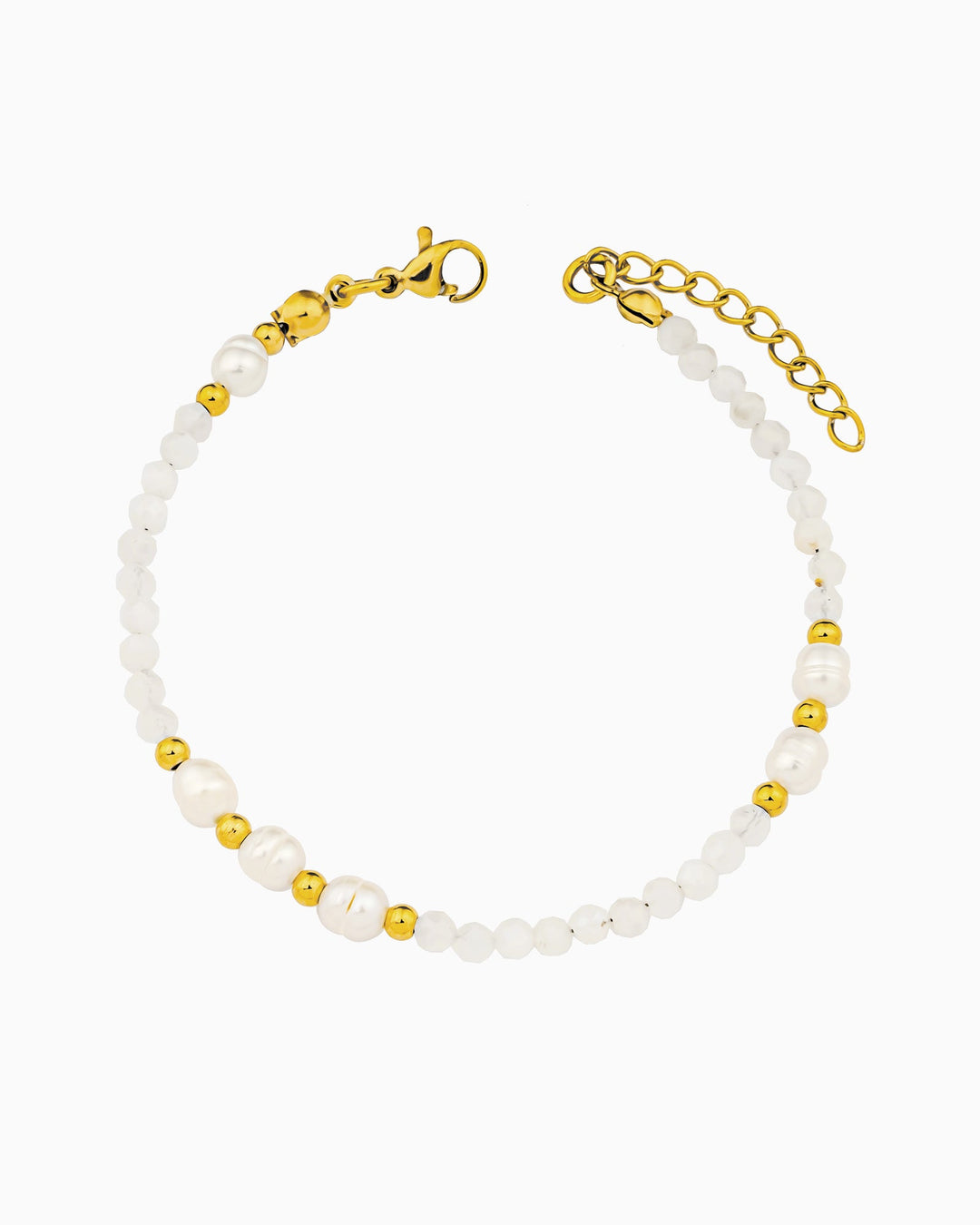 Solara Moonstone & Cultured Freshwater Pearl Bracelet | Zoe Olivia Jewellery Australia