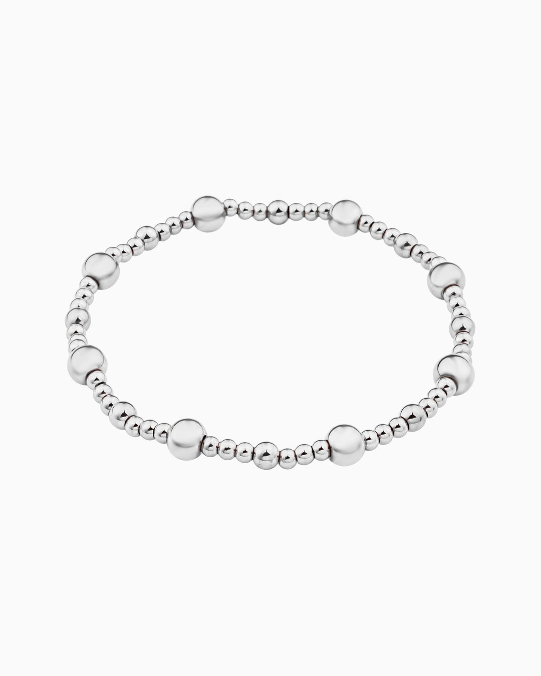 Solara Stretch Beaded Bracelet in Silver | Zoe Olivia Jewellery Australia