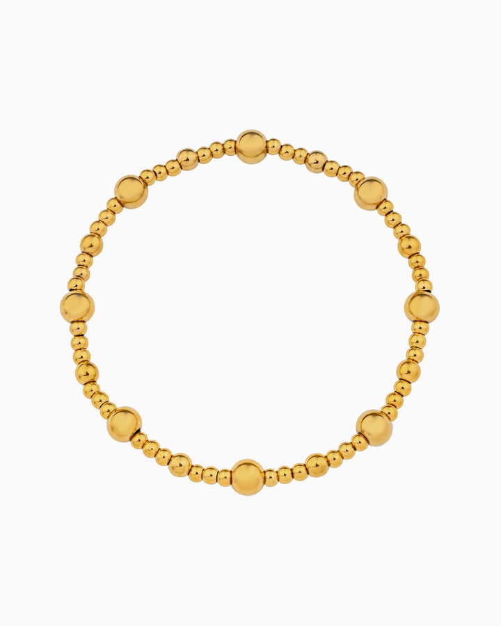 Solara Stretch Beaded Bracelet in Gold | Zoe Olivia Jewellery Australia