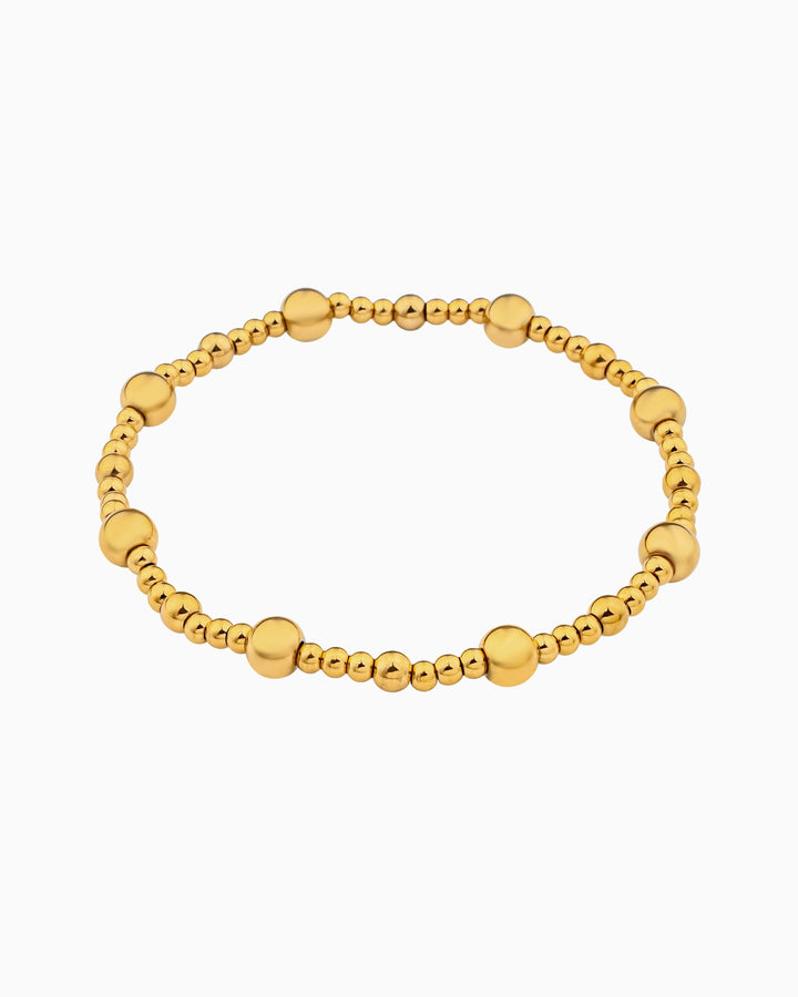 Solara Stretch Beaded Bracelet in Gold | Zoe Olivia Jewellery Australia