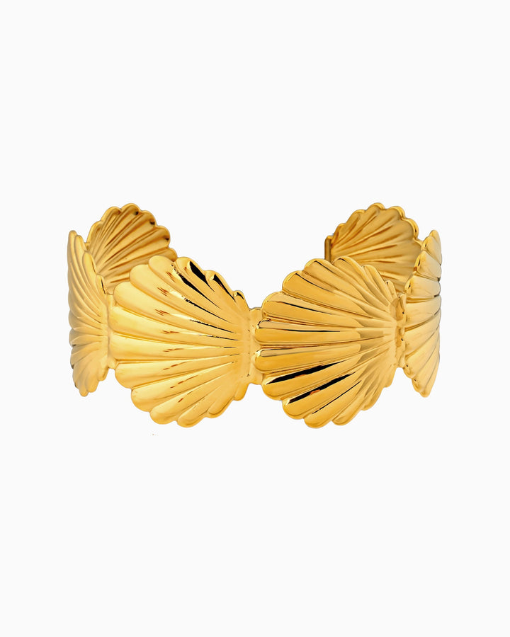 Solara Textured Shell Cuff | Zoe Olivia Jewellery Australia