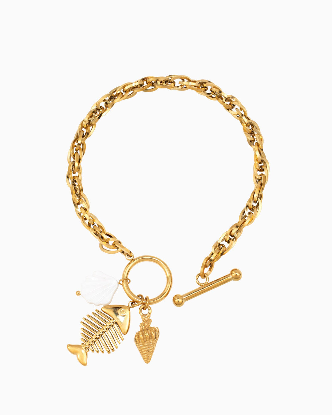 Solara Chunky Fish and Shell Bracelet | Zoe Olivia Jewellery Australia