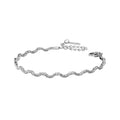 Solara Textured Wave Bracelet in Silver