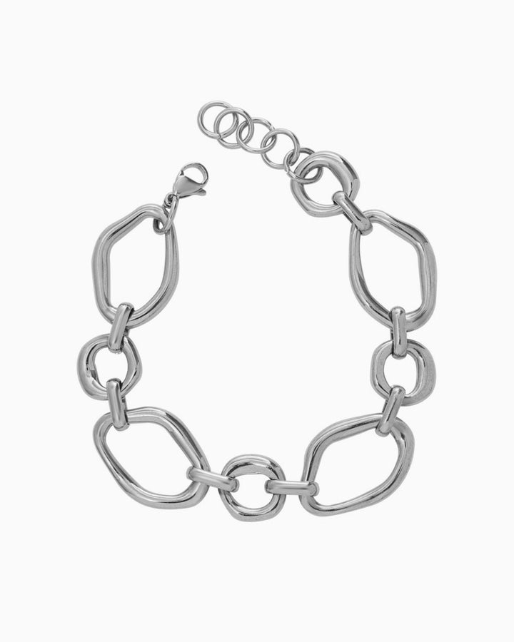 Muse Silver Organic Shaped Bracelet