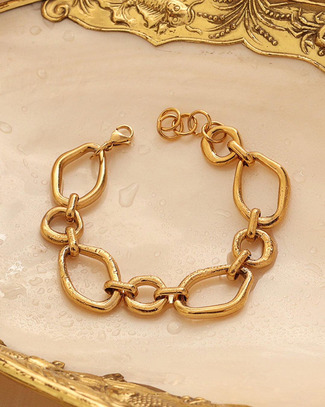 Muse Gold Organic Shaped Bracelet