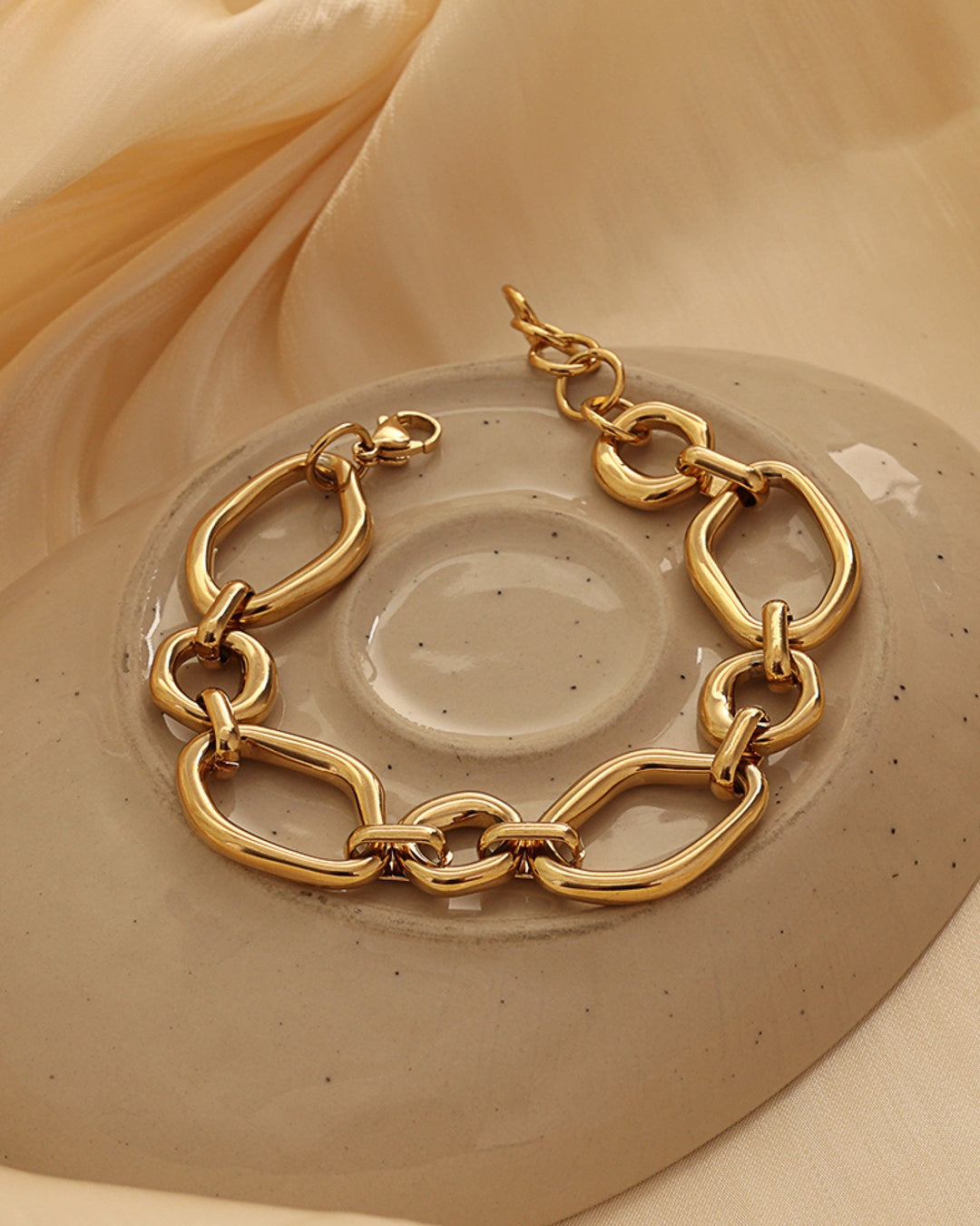 Muse Gold Organic Shaped Bracelet
