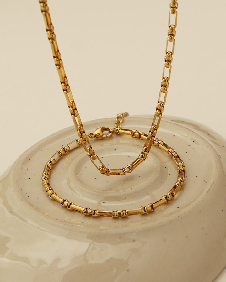 Muse Gold Mixed Link Bracelet