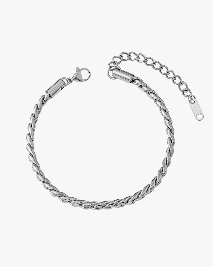 Essentials Silver Rope Twist Bracelet