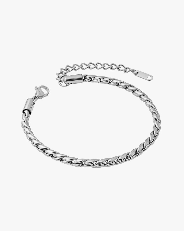 Essentials Silver Rope Twist Bracelet