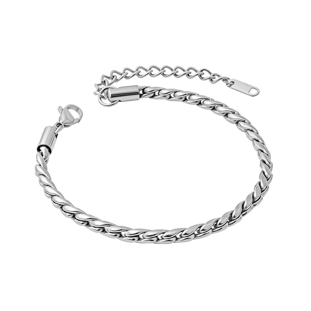 Essentials Silver Rope Twist Bracelet