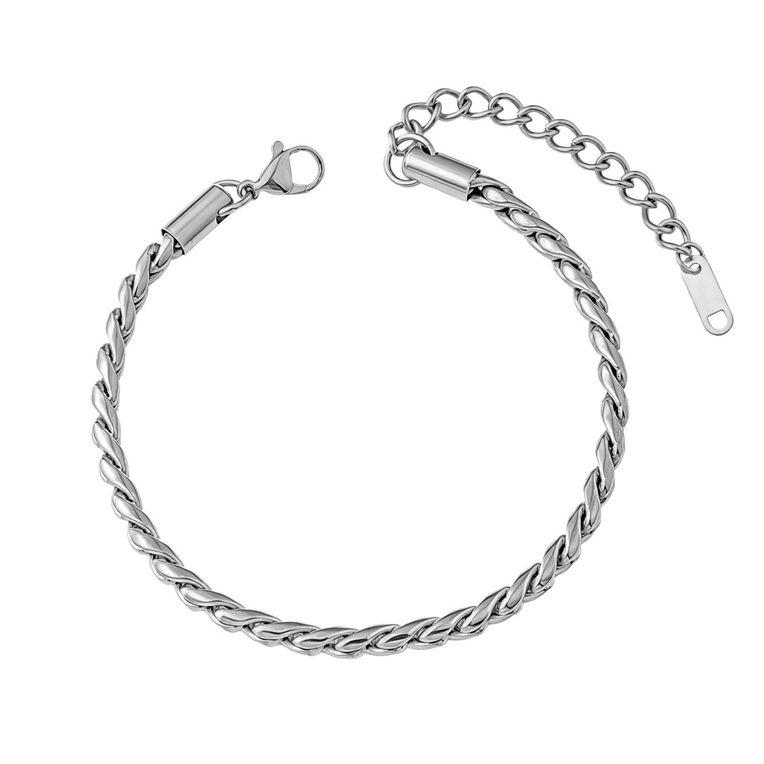 Essentials Silver Rope Twist Bracelet