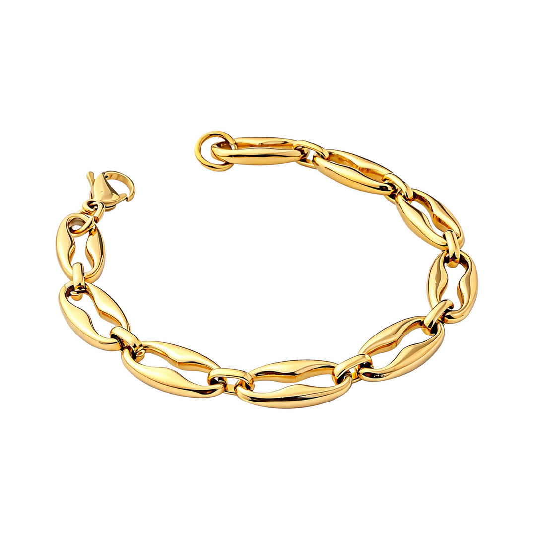 Muse Gold Oval Cut Out Link Bracelet