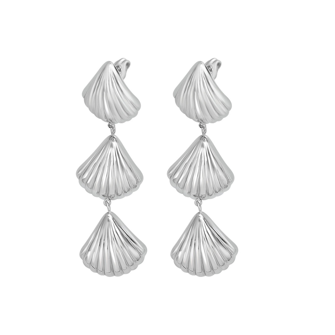 Drift Shell Drop Stud Earrings