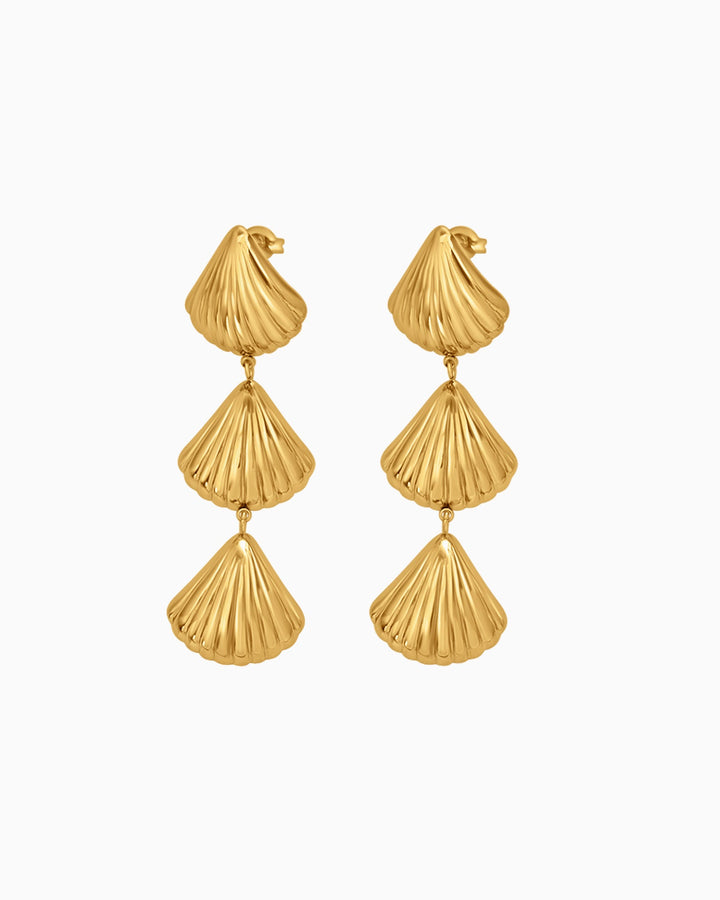 Drift Shell Drop Stud Earrings | Zoe Olivia Jewellery Australia