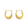 Cascada Polished & Ribbed Double Hoops