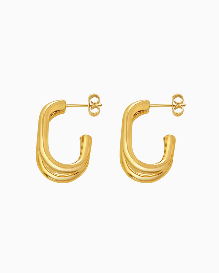 Cascada Open Double Hoop Stud Earrings | Zoe Olivia Jewellery Australia