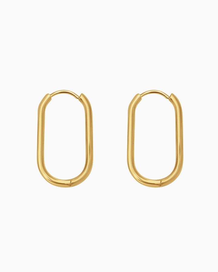 Essentials Oval Huggie Hoops | Zoe Olivia Jewellery Australia