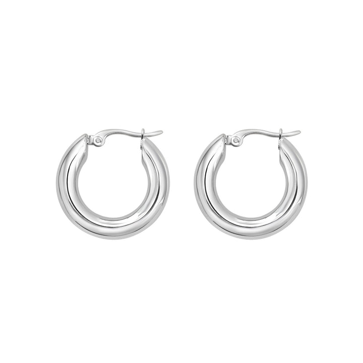 Essentials Sculpted Thick Hoops