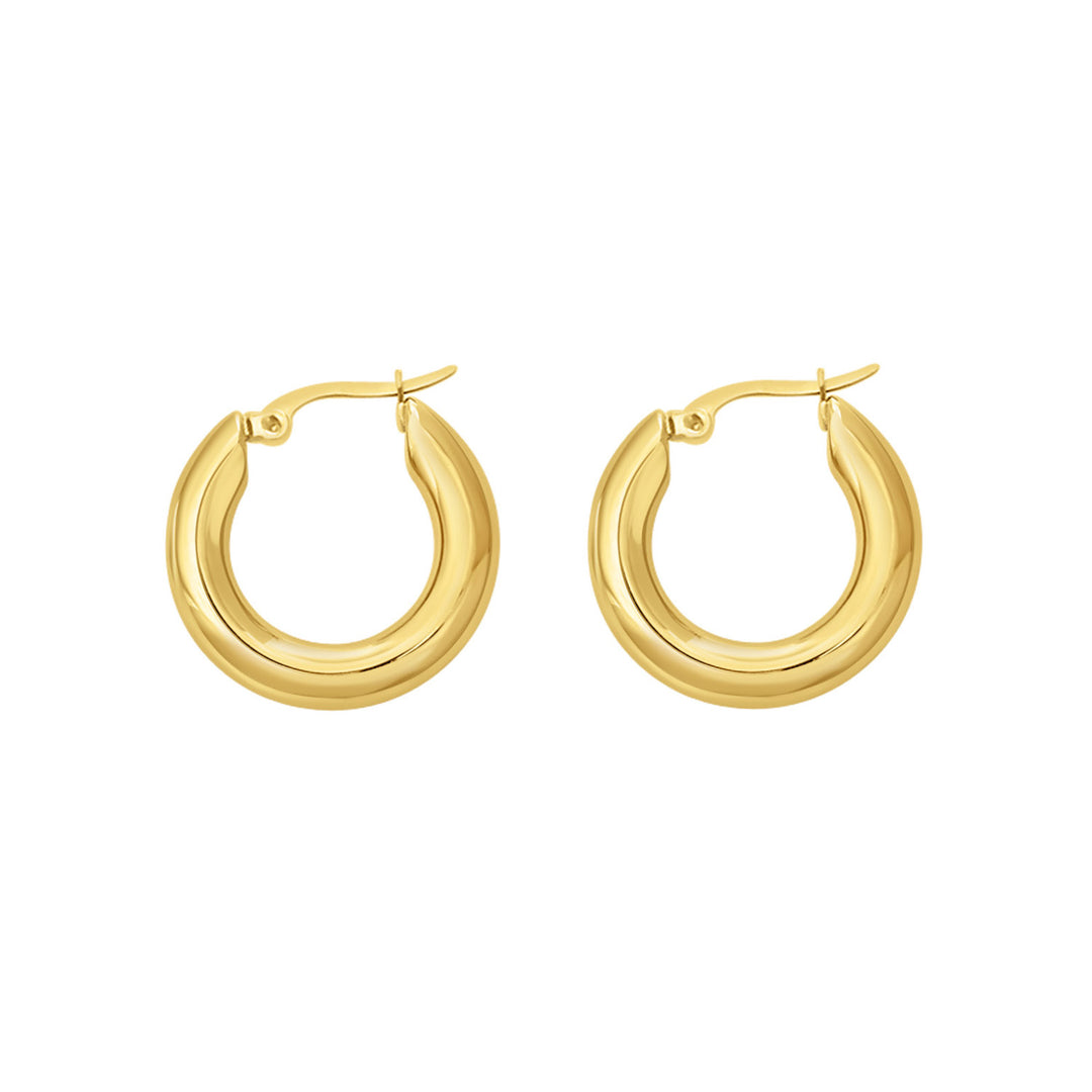Essentials Sculpted Thick Hoops