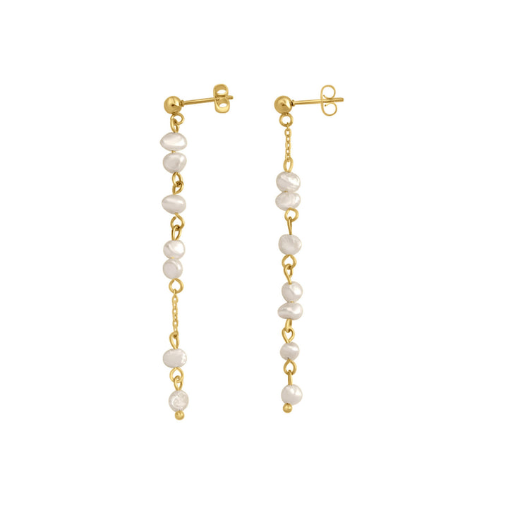Opaline Freshwater Pearl Drop Stud Earrings