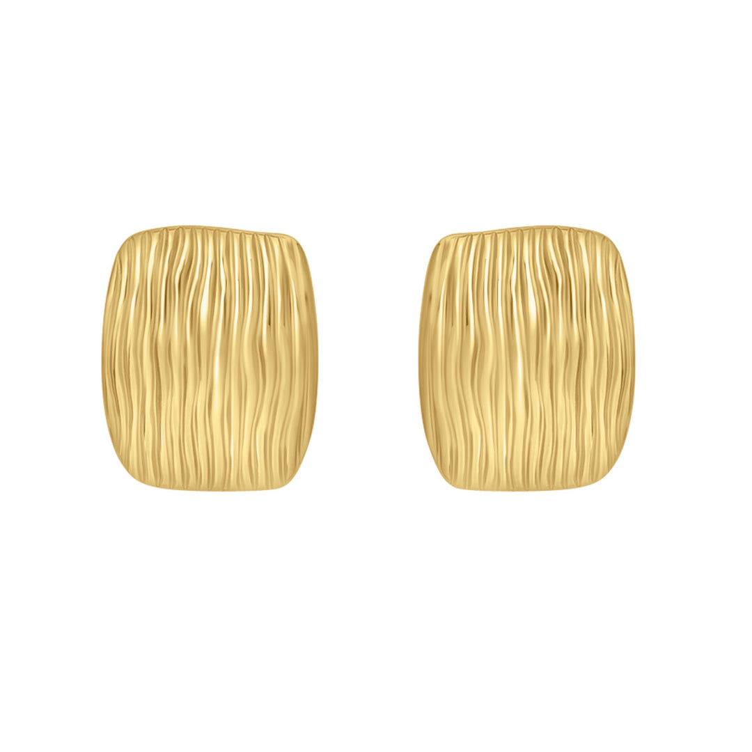 Cascada Ribbed Rectangular Stud Earrings