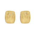 Cascada Ribbed Rectangular Stud Earrings
