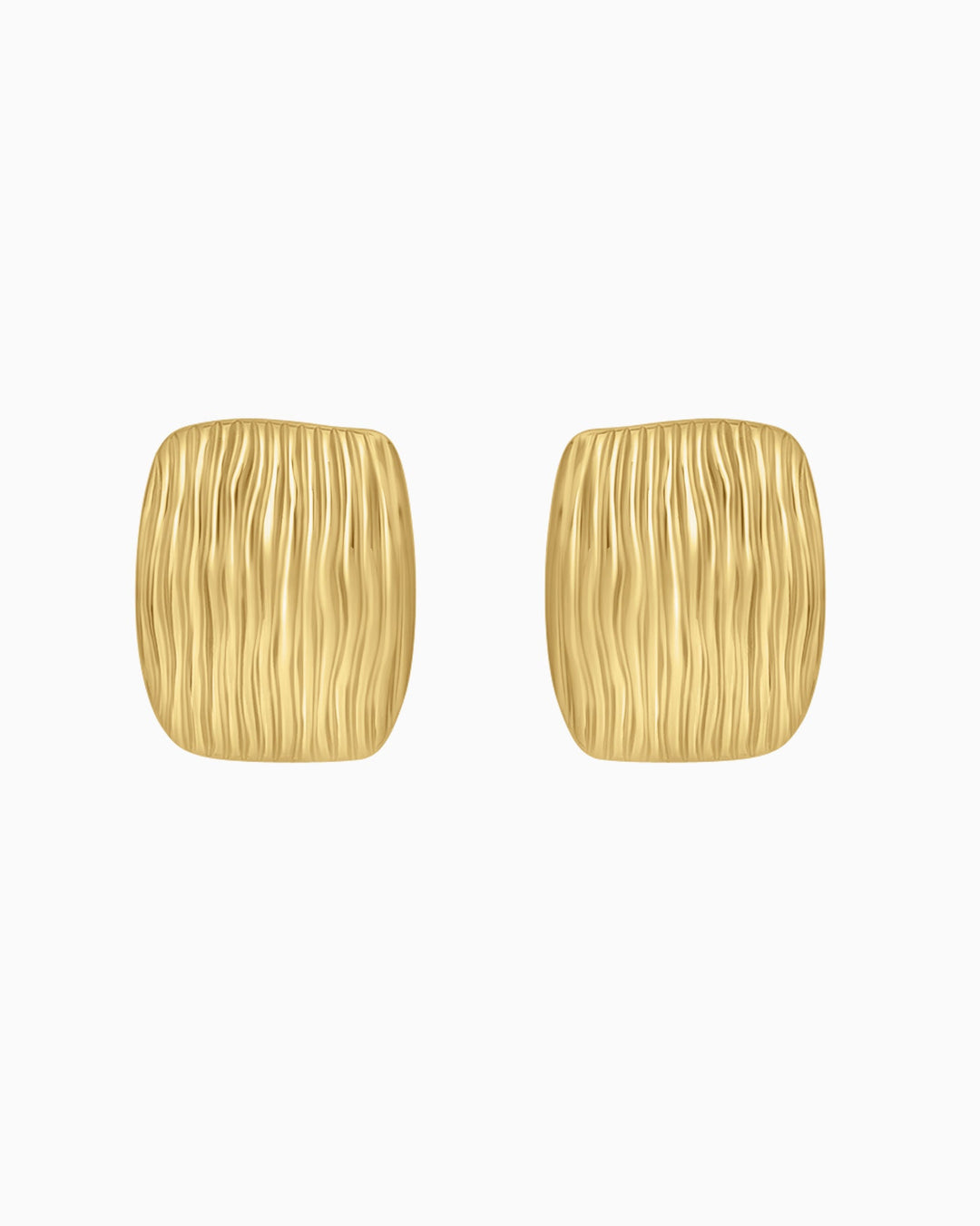 Cascada Ribbed Rectangular Stud Earrings | Zoe Olivia Jewellery Australia