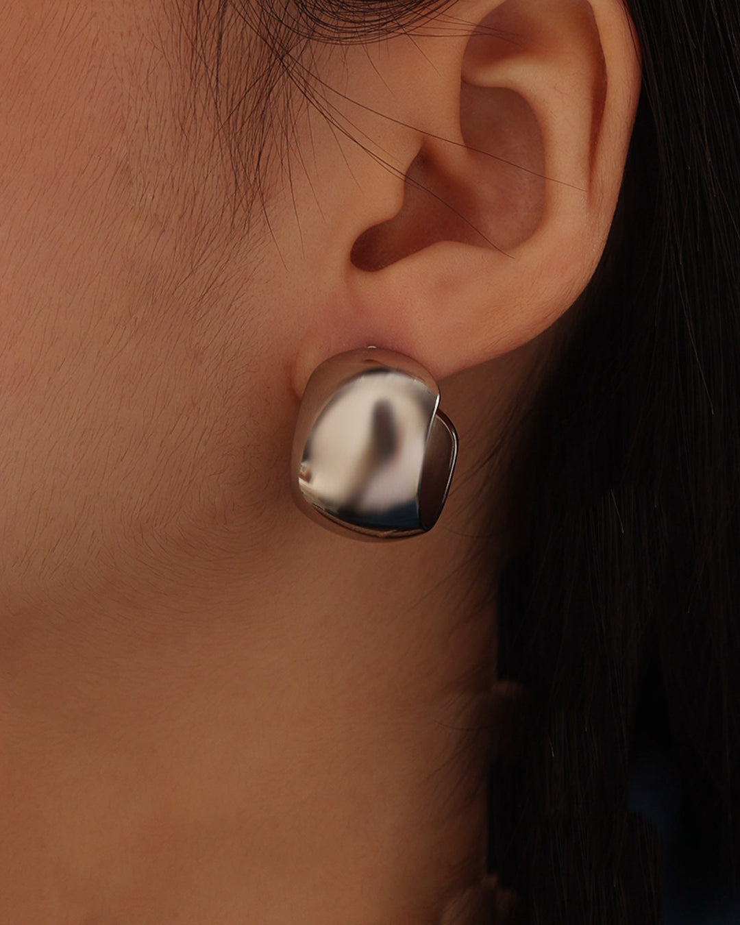 Cascada Chunky Huggie Hoops | Zoe Olivia Jewellery Australia