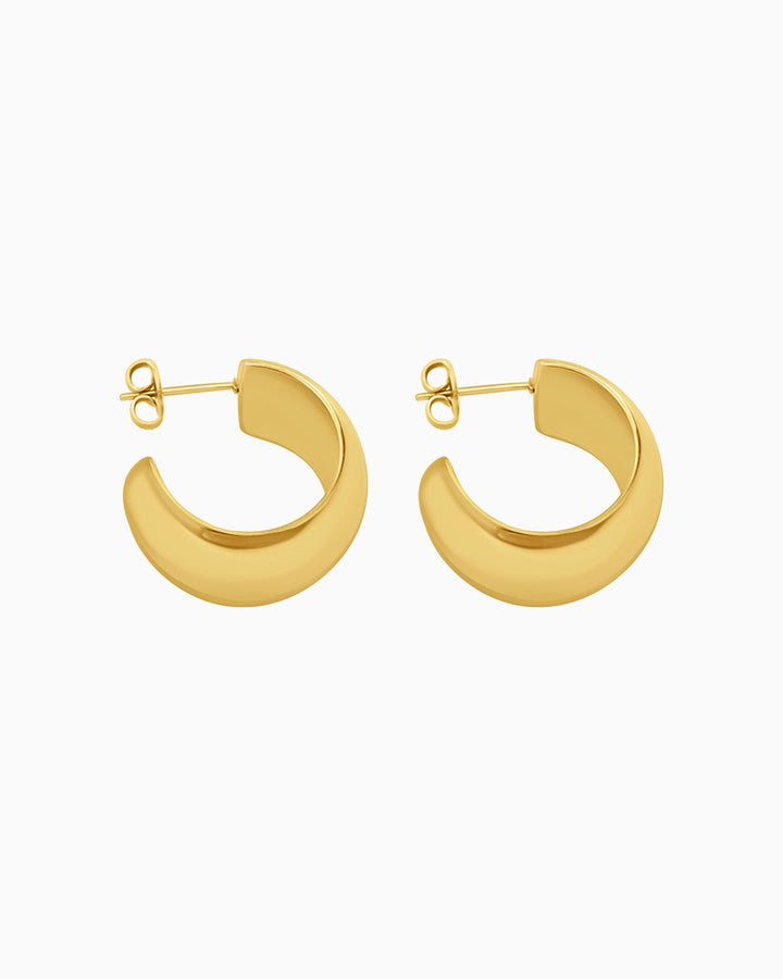 Cascada Chunky Huggie Hoops | Zoe Olivia Jewellery Australia