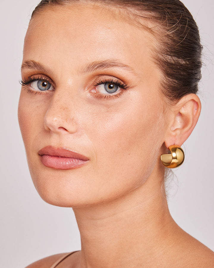 Cascada Chunky Huggie Hoops | Zoe Olivia Jewellery Australia