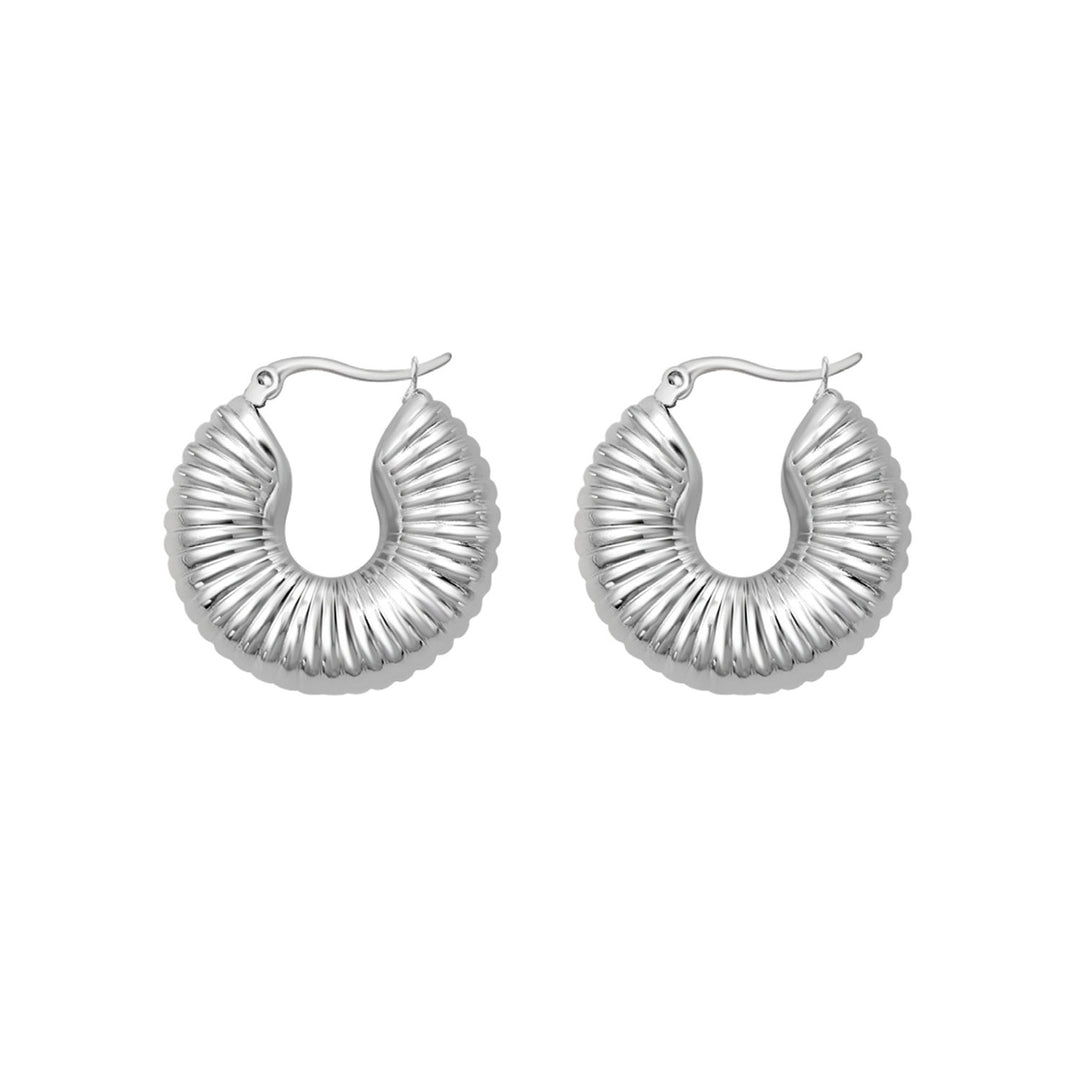 Cascada Thick Ripple Textured Hoops