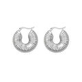 Cascada Thick Ripple Textured Hoops