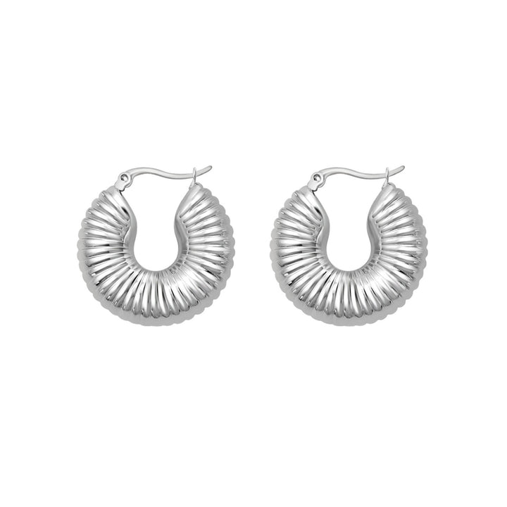Cascada Thick Ripple Textured Hoops