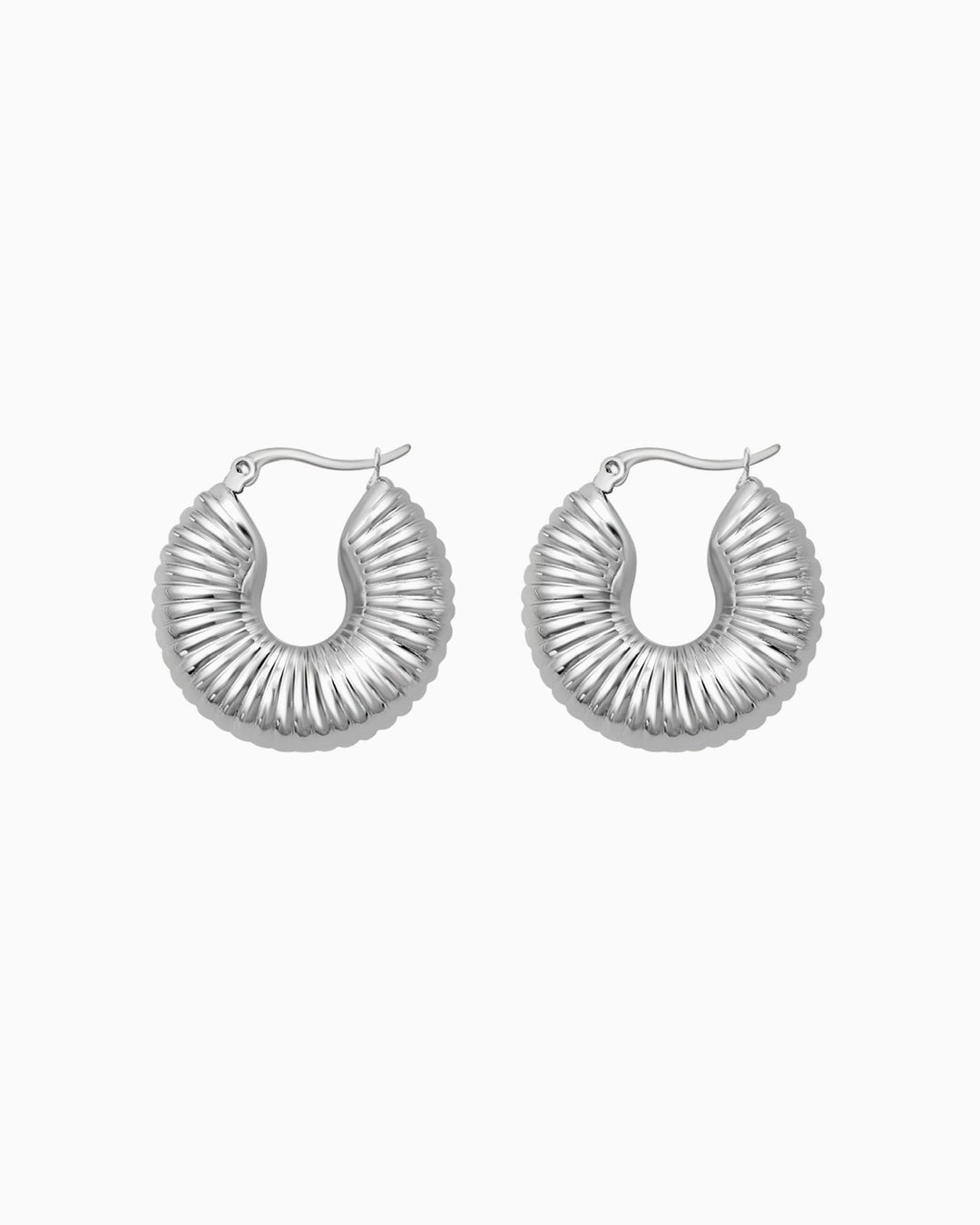 Cascada Thick Ripple Textured Hoops | Zoe Olivia Jewellery Australia