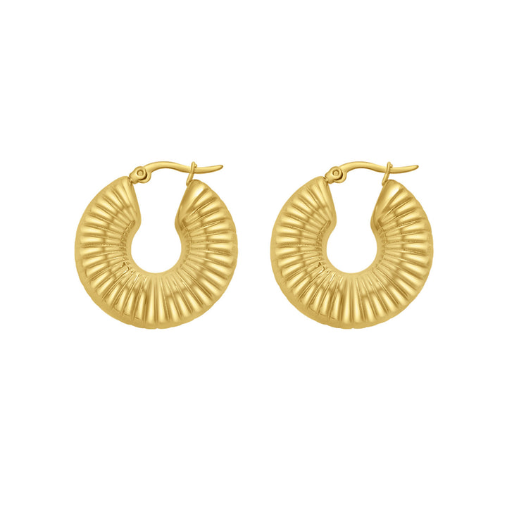 Cascada Thick Ripple Textured Hoops