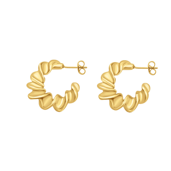 Drift Twisted Stud Hoops