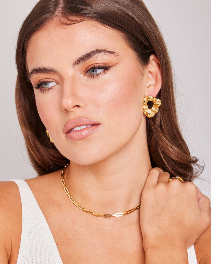 Cascada Organic Open Centre Stud Earrings | Zoe Olivia Jewellery Australia