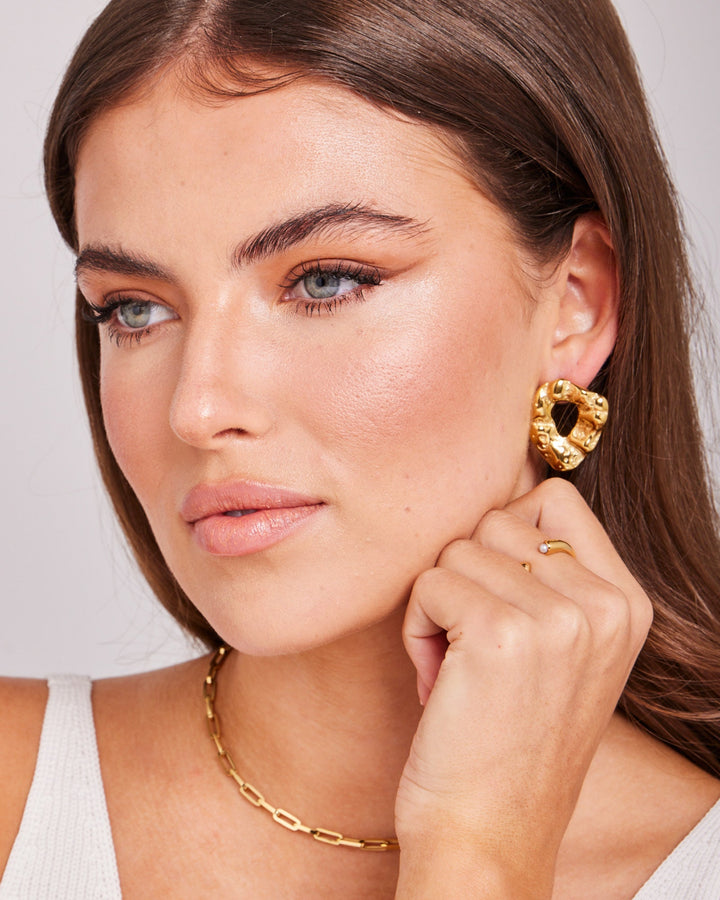 Cascada Organic Open Centre Stud Earrings | Zoe Olivia Jewellery Australia