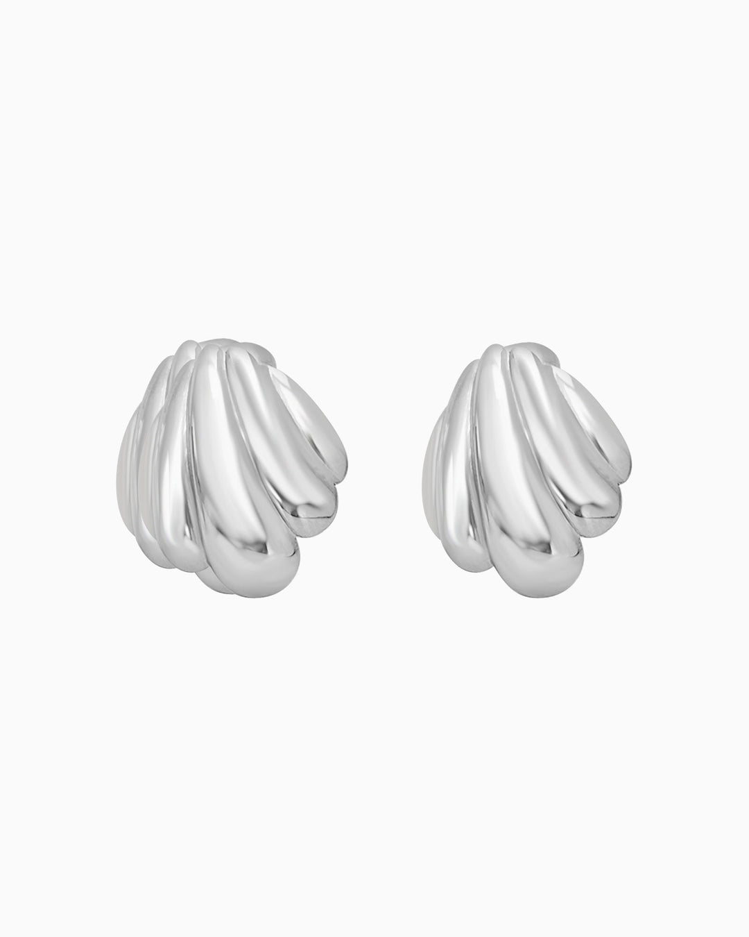 Drift Puffy Shell Stud Earrings | Zoe Olivia Jewellery Australia