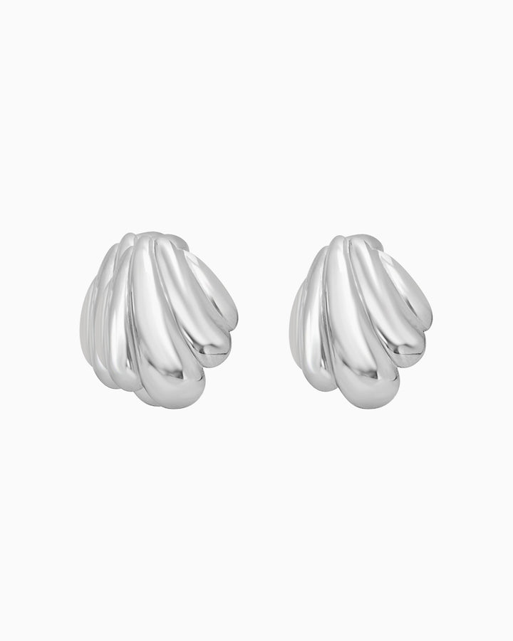 Drift Puffy Shell Stud Earrings | Zoe Olivia Jewellery Australia
