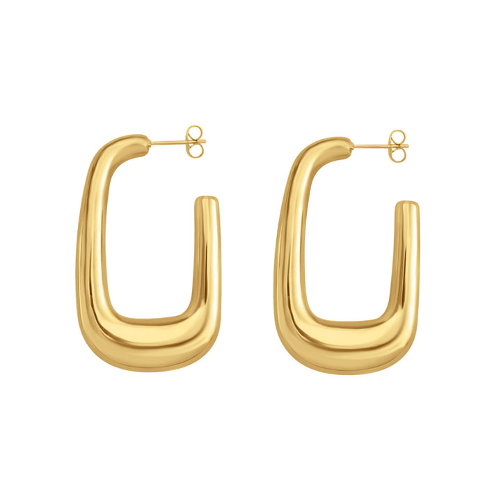 Cascada Elongated Oval Huggie Stud Earrings