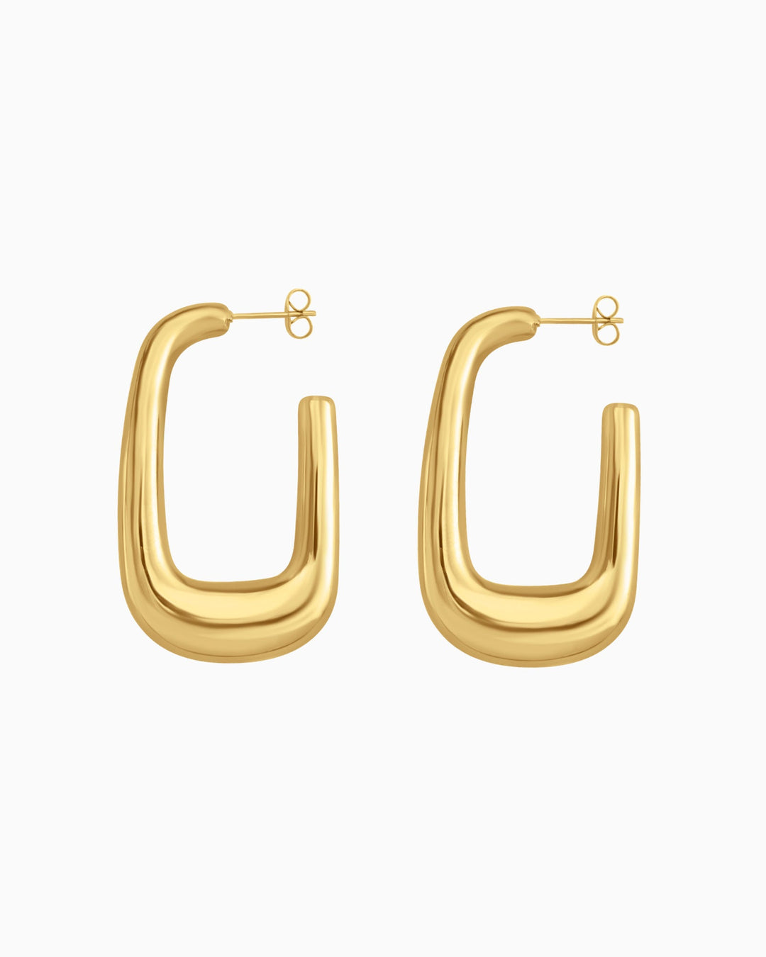 Cascada Elongated Oval Huggie Stud Earrings | Zoe Olivia Jewellery Australia