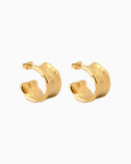 Escarpment Thick Textured Stud Hoops | Zoe Olivia Jewellery Australia