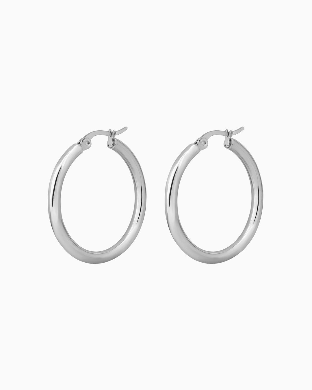 Essentials Thin Tubular Classic Hoops | Zoe Olivia Jewellery Australia