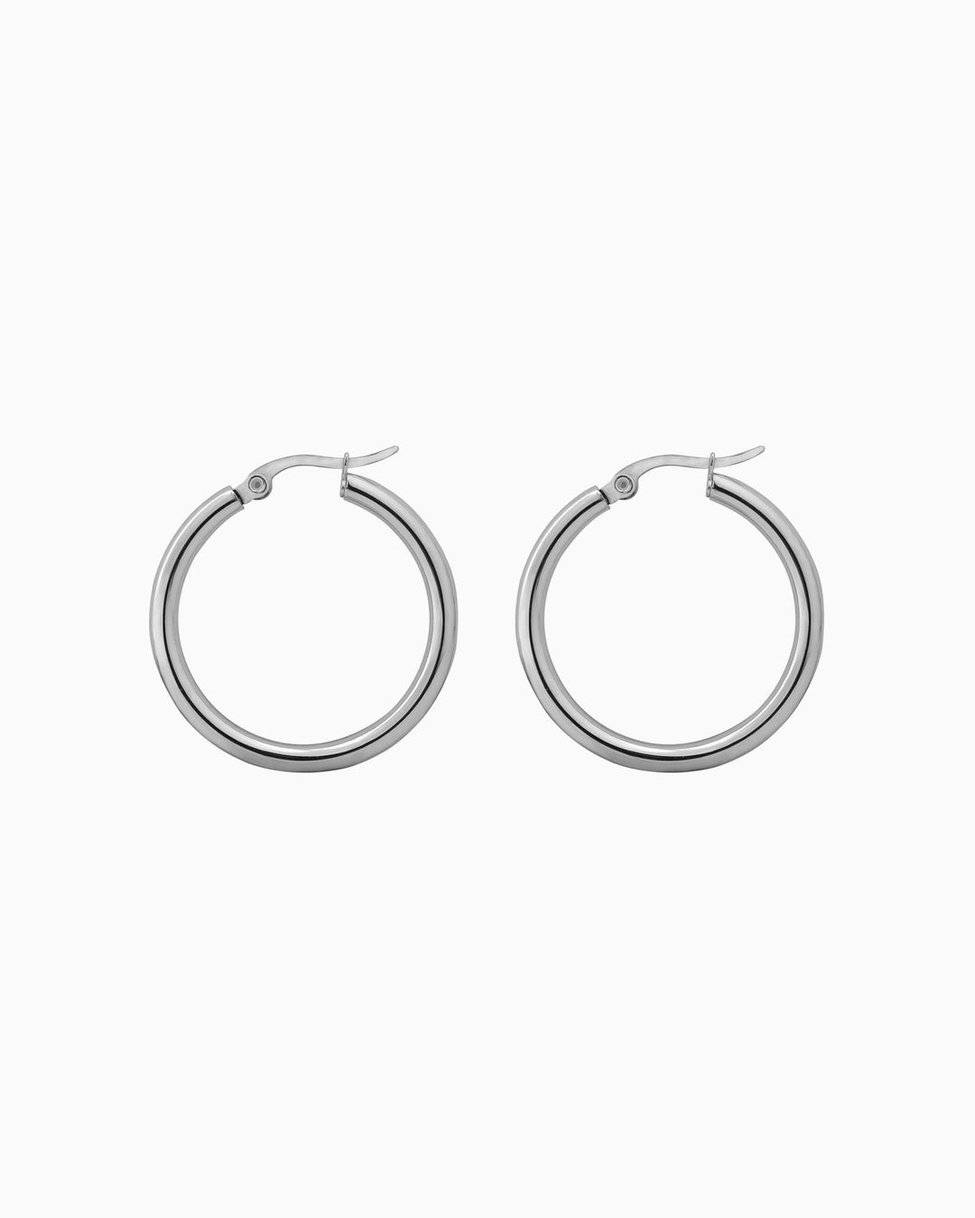 Essentials Thin Tubular Classic Hoops | Zoe Olivia Jewellery Australia