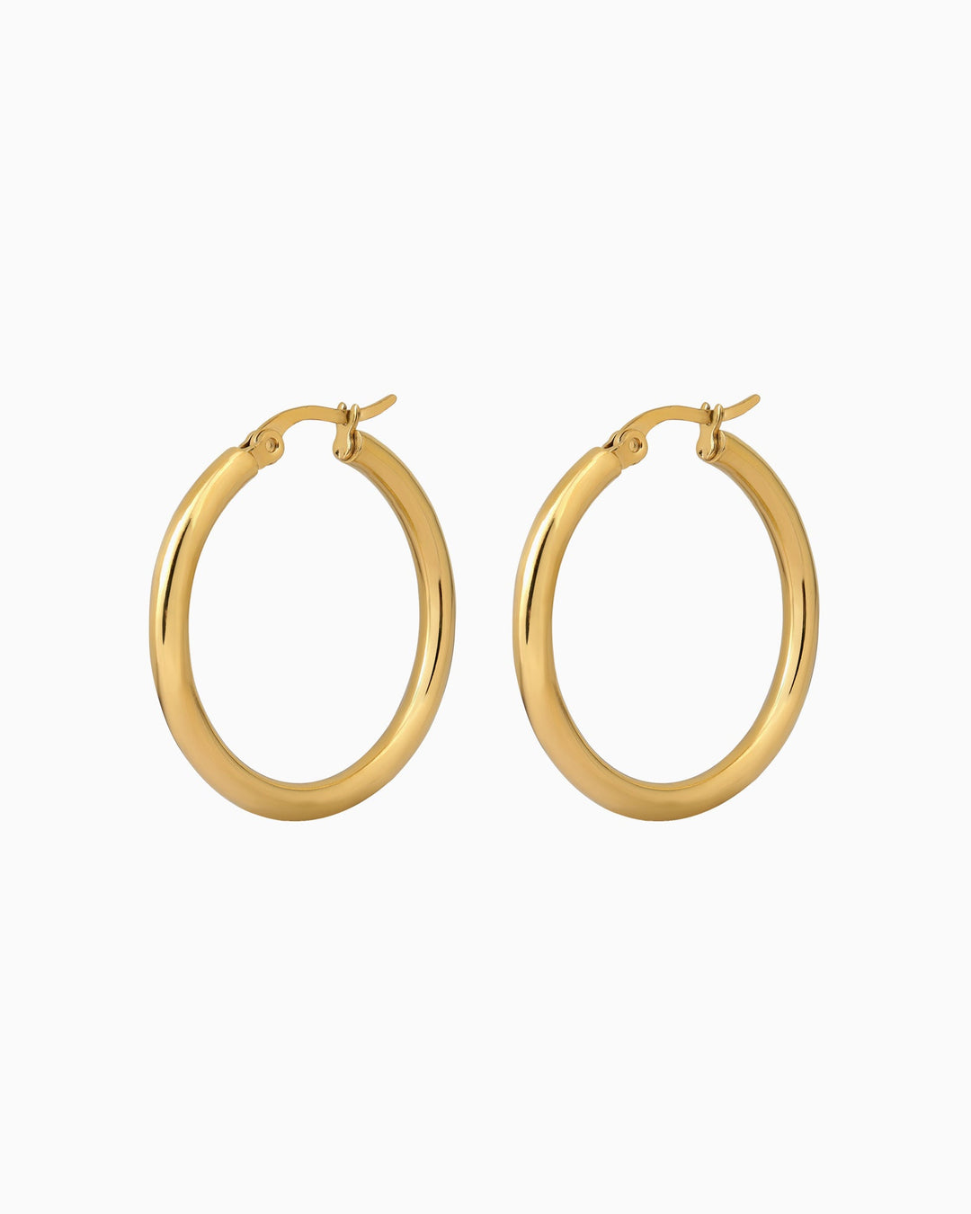 Essentials Thin Tubular Classic Hoops | Zoe Olivia Jewellery Australia