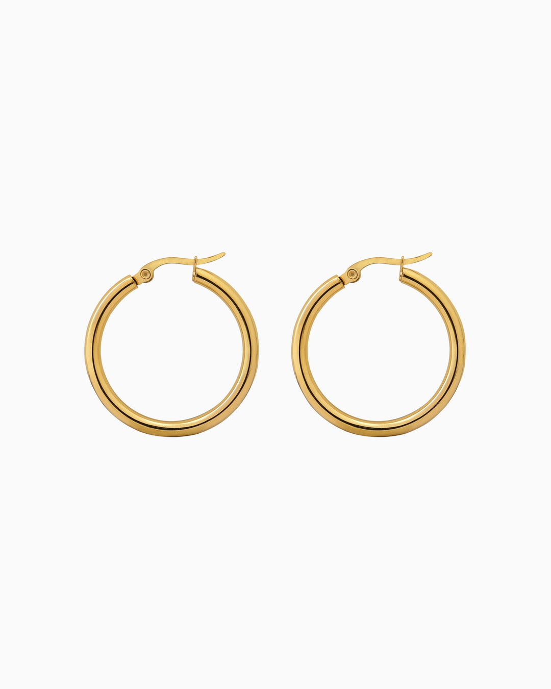 Essentials Thin Tubular Classic Hoops | Zoe Olivia Jewellery Australia