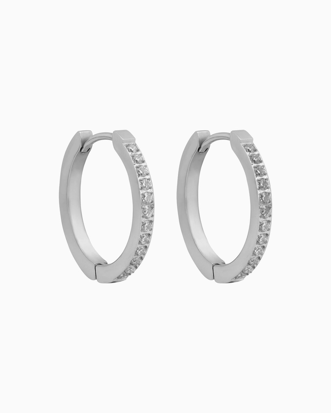 Classic Pavé Cubic Zirconia Hoops | Zoe Olivia Jewellery Australia